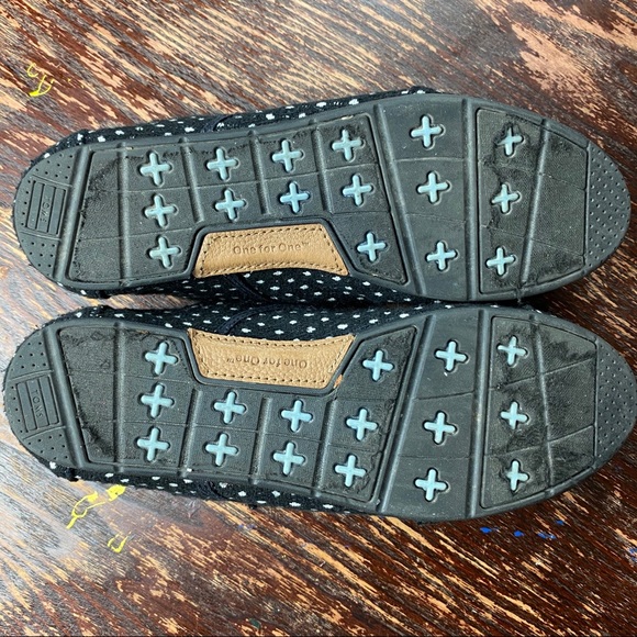 Black and White Polka Dot Toms with Laces - Picture 7 of 7